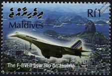 Air France CONCORDE F-BVFD (Rio De Janeiro) Supersonic Airliner Aircraft Stamp