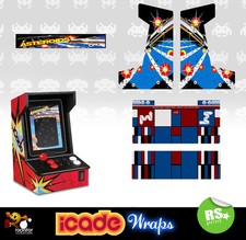 Icade Asteroids Full Set Arcade Artwork Graphics Sticker /Sides Marquee & Panels