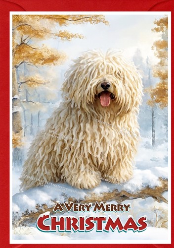 Hungarian puli dog christmas - puli,