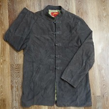 Shanghai Tang Chinese clothing 100% silk 100% leather UK 10-12 US 42 suede feel