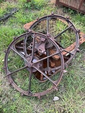 Pair Of Vintage Cast Iron Shepherds Hut Wheels
