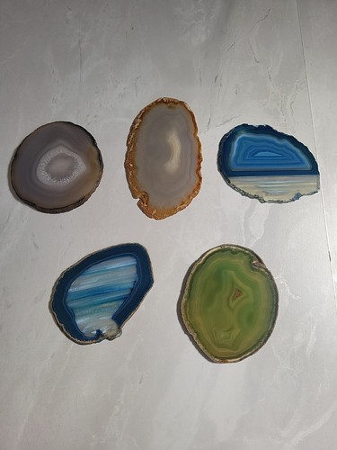 Crystal geode polished slices - geode,