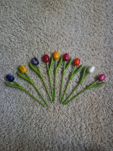 Wooden tulips flower - 9,