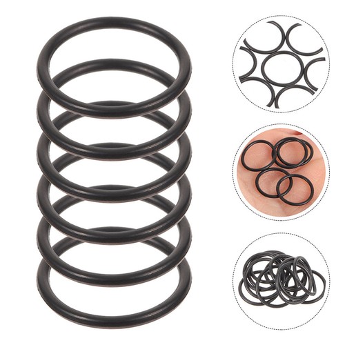 Black rubber trumpet rings - rubber,