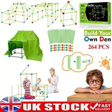 264PCS Building Your Own Den Kit Kid Play Construction Fort Tent Making DIY Gift