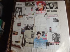 CULTURE CLUB - BOY GEORGE - MAGAZINE CUTTINGS COLLECTION - CLIPPINGS X46.