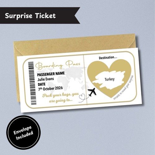 Personalised boarding pass - personalised,