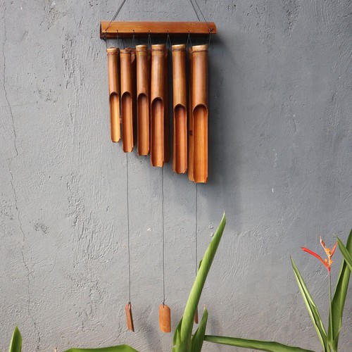 Bamboo windchime natural - bamboo,