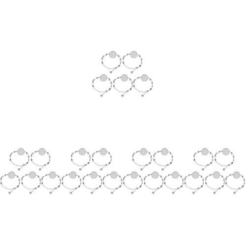25pcs stylish silver stainless - silver,