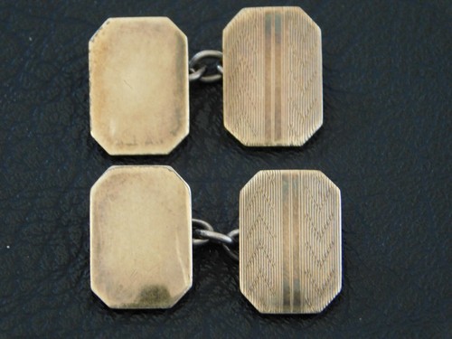 Vintage 9ct gold silver - vintage, pair
