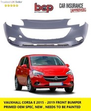 VAUXHALL CORSA E 2015 - 2019 FRONT BUMPER PRIMED NO SENSORS  READY TO PAINT 