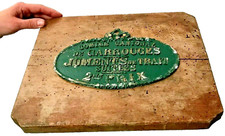 FRENCH AGRICULTURAL PLAQUE VINTAGE MOUNTED ON AN OLD FRENCH TEAK CHOPPING BOARD