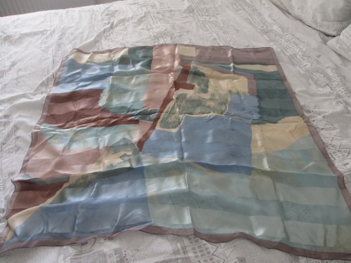 Vintage pure silk square scarf - vintage,