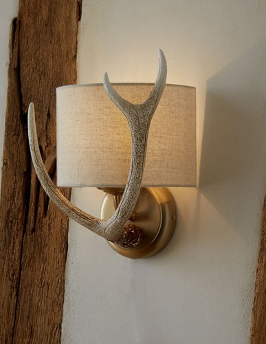 Next natural antler wall light - next,