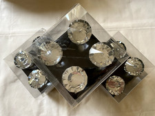 12 Large Crystal Drawer Knobs (14mm) - New