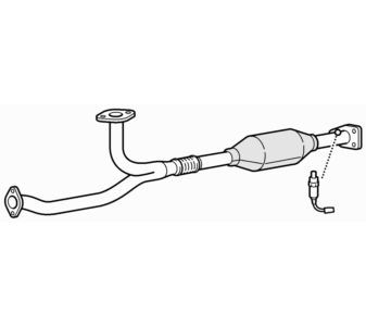 Front pipe catalytic - front,