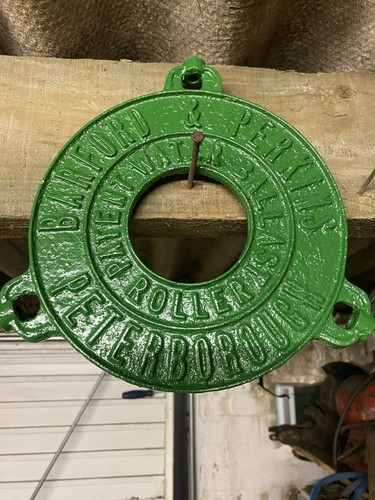 Vintage cast iron roller plate - cast,