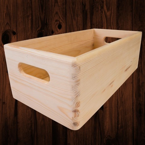 Wooden storage crate box - wooden,