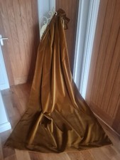 Door curtain. Chunky Velvet DEEP OCHRA mustard Cotton Velvet 50" x 88" Lined