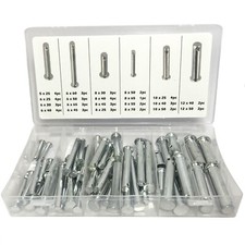 60 Piece Clevis Pin Assortment 5 6 8 10 12mm Shackle Boat Farming Plane Pins Set