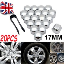 20PCS 17MM CHROME ALLOY CAR WHEEL NUT BOLT COVERS CAPS UNIVERSAL FOR ANY CAR NEW