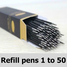 Reception Pen Ballpoint Refills Black Ink 107mm 5, 10, 20, 5 to 50