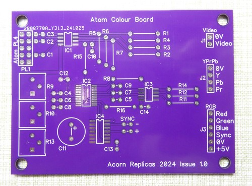 Atom computer colour board pcb - atom,