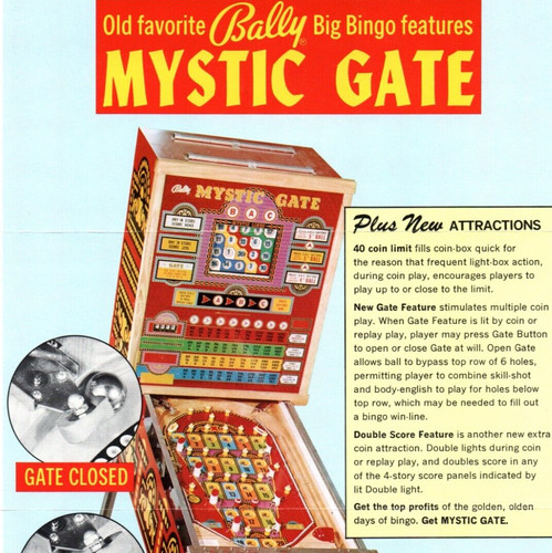 Rare bally mystic - mystic, pinball