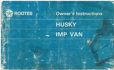 HILLMAN IMP VAN & HUSKY ORIGINAL 1969 OWNERS HANDBOOK & SERVICING RECORD