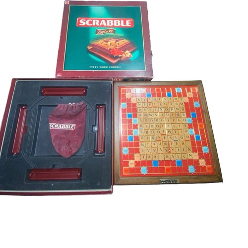 Mattel scrabble deluxe wooden - mattel,