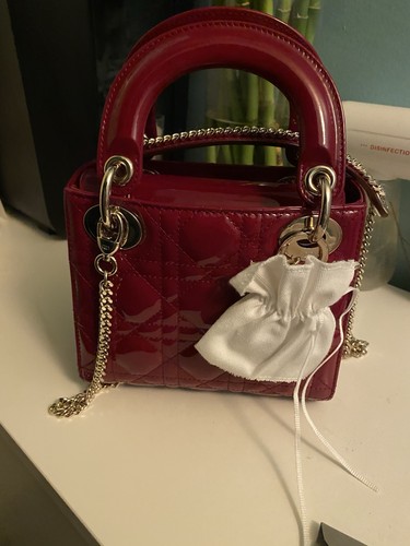 Dior lady bag - mini, cherry