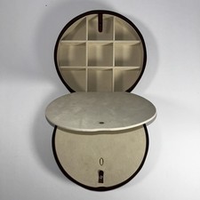 PreZerve Traveling Leather Look  Zip Up Jewelry Case, Multi Sections, Hard Case