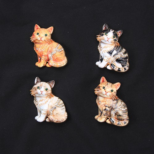 Vintage striped kitty crystal - vintage,