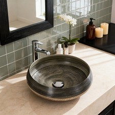 Vintage Patterned Bathroom Cloakroom Ceramic Counter Top Basin Sink Vanity Sink