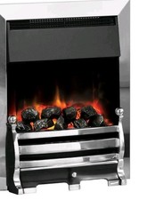 DAISY Black & Chrome Cast Iron Fire Fret Front 16" Gas or  Electric Fires NEW