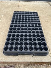 X5 126 Cell Plastic Modular Plug Plant Seed Trays with Drainage Holes Black USED