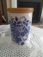 Portmeirion Harvest Blue can with lid