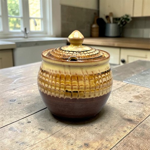 Gorgeous slipware jam pot - jam, by