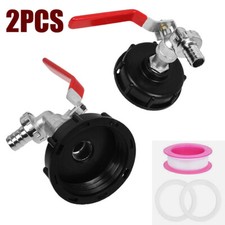 2PCS IBC Tank Adapter Connector S60X6 With 3/4" Hose Fitting Fuel Water