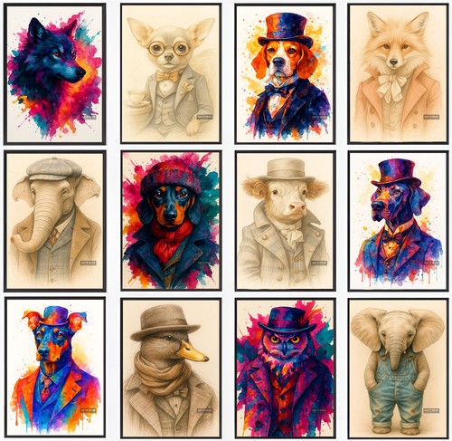 Poster animals pet abstract - poster,