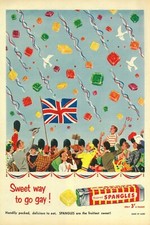 Spangles sweet 1950's Advert Vintage Retro style Metal Sign, man shed, bar, gift