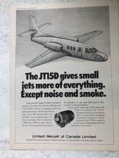 1972 Aircraft Advert UNITED CANADA CESSNA CITATION CORVETTE PRATT WHITNEY JT15D