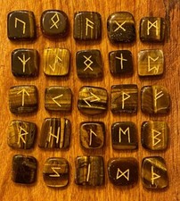 Tiger eye crystal rune stones - eye,