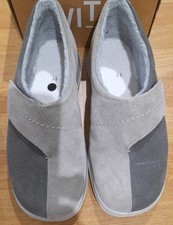 LOVELY LADIES HOTTER WRAP SUEDE SMOKEY GREY SLIPPERS - SIZE 3 STD - BNIB