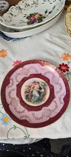 Antique vienna porcelain plate - antique,