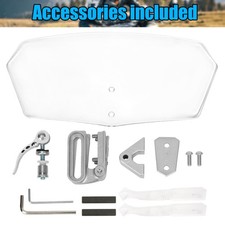 Motorcycle Windshield Motorbike Clip On Wind Screen Deflector Extension Spoiler