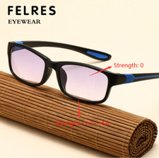 Rectangle Bifocal Tinted Reading Glasses Men Women Small Frame Sport Sunglasses 