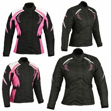 Women Motorcycle Jacket Racing Waterproof Coat Ladies Armored Textile Jackets UK