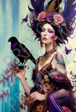Spell Witch Art Raven Black