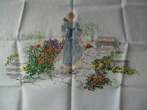 Large cross stitch completed - cross, '